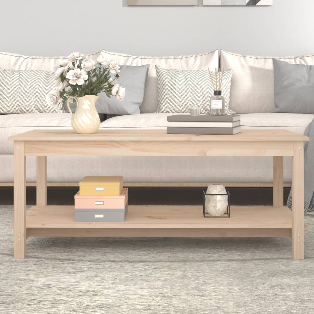  Coffee Table, 110x55x45 Cm, Solid Pine Wood