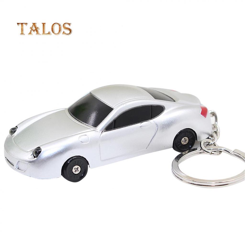 Car Model Pendant LED Light Sound Horn Key Chain Keychain Ring Bag Phone Decor Suspension Trinket