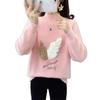 Women's Faux Mink Velvet Sweater: Versatile Autumn/Winter Half-High Neck Knit Pullover