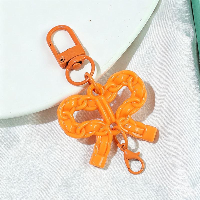 Transparent Acrylic Bow Keyring for Girls' Bags - DIY Pendant Accessory Small Gift