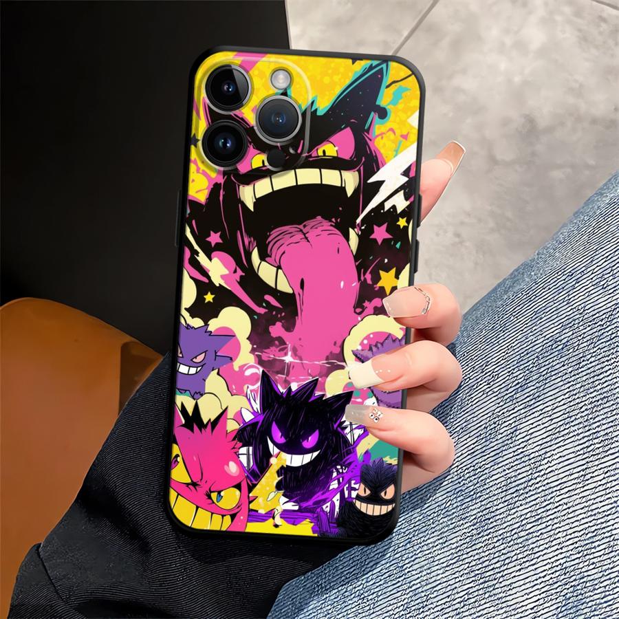 

Hot Pokemon Gengar Funda Phone Cover Phone Case for Apple iPhone XR XS MAX 15 Pro 7 8 14 13 16 Air 11 12 17 Pro Max iPhone 8 Plus