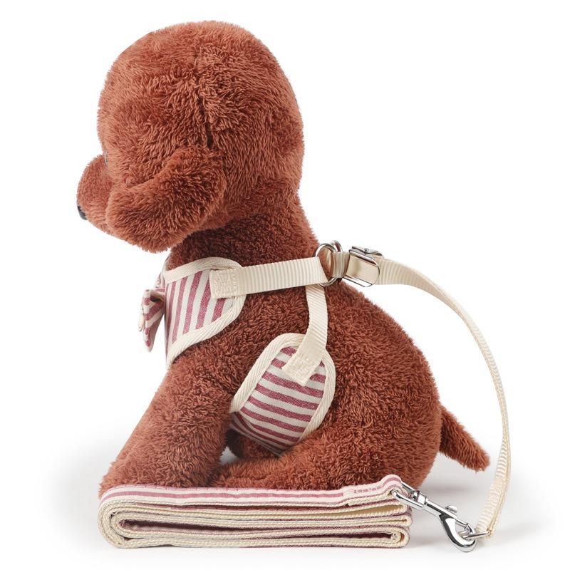 New Pet Leash for Small Dogs, Bow-shaped Dog Chest and Back Jacket