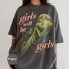 Dívky budou dívkami Tričko, Tričko s kudlankou, Vtipné feministické tričko, Grafické tričko Y2K, Alternativní tričko pro milovníky hmyzu, Tričko Kudlanka Comfort Colors