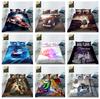 3D Transportation Bedding Set Motorcycle or Car Quilt Cover Pillow Case 2 or 3 Pieces Soft and Comfortable Family Decoration with Zipper