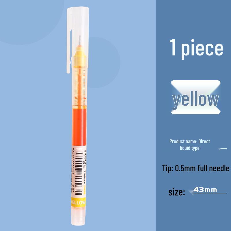 Vibrant Quick-Dry Gel Ink Rollerball Pen 0.5mm Needle Tip, Large Capacity