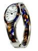Laport Oval Bangle Silver 188306 Watch, Slim, Blue,