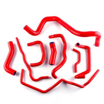ערכת צינור רדיאטור נוזל קירור סיליקון אדום LWN עבור פולקסווגן פולקסווגן גולף GTI MK4 1.8T 00-06