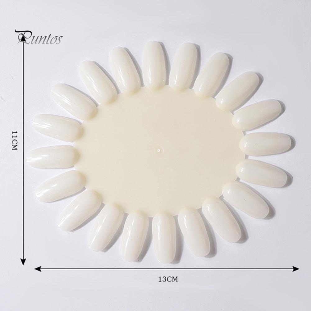 Puntos Nail Art 20 Colors Acrylic False Tip Practice Round Wheel Mould DIY Display Tool