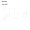 Musiclily bass tuning black 4-in-line pegs,