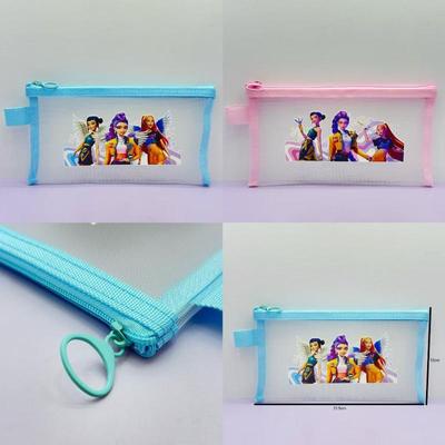 Kpop Demon Hunter Pencils Pen Bag Ruler Pencil Sharpener Eraser Kids Cute Stationary Set Student School Supplies Children Gift