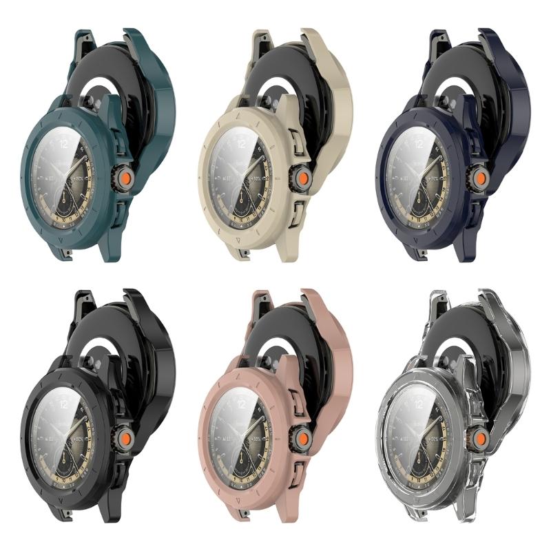 Protective Housing Cover For Watch Sport Smartwatch With Integrated Screen Guard, Shockproof Easy Installation PC Glass