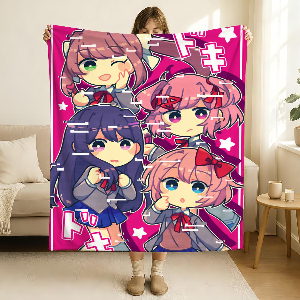 Game D Doki S D Doki L Literatuare C Club Blanket Soft and Skin Friendly For Couch Bed Napping Bedspread All Seasons Comforter