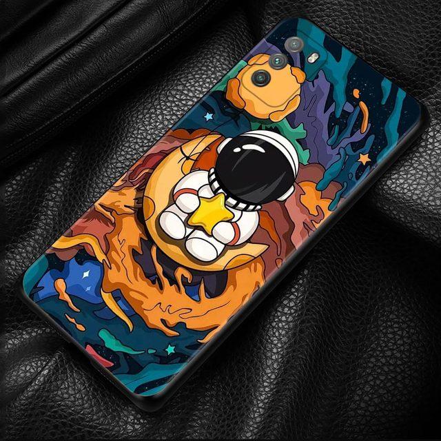 Fall Für Xiaomi Poco X3 Nfc X3 M3 Pro X3 F3 Gt F1 Abdeckung Für Mi 11t 10t pro 9t 11 Hinweis 10 Lite Civi Shell Nette Cartoon Astronaut