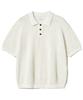FILLUMINATE Punched Collar Half Knit - Ivory