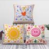 Cute Cartoon Flowers Fashion Art Cozy Soft Pillow Case for Sofa Living Room Home Office Decor Protective Covers