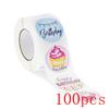 50-500Pcs Round Happy Birthday Stickers For Party Decor Envelope Sealing Label Gift Packing Adhesive Sticker Greeting Card Label
