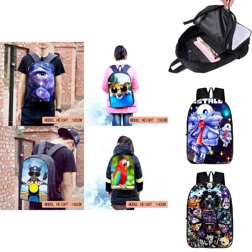 Durable 17-inch Undertale Sans Backpack For Kids With Adjustable Straps And Stylish Design