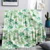 St.Patrick's Day Green Clover Print Flannel Blanket,High Quality Comfortable for All Seasons,Home Decor,Warmth and Comfort,Perfect for Christmas Gifts