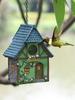 Resin Bird House Outdoor Hanging Feeder Nest Box Garden Yard Decor Craft Ornament