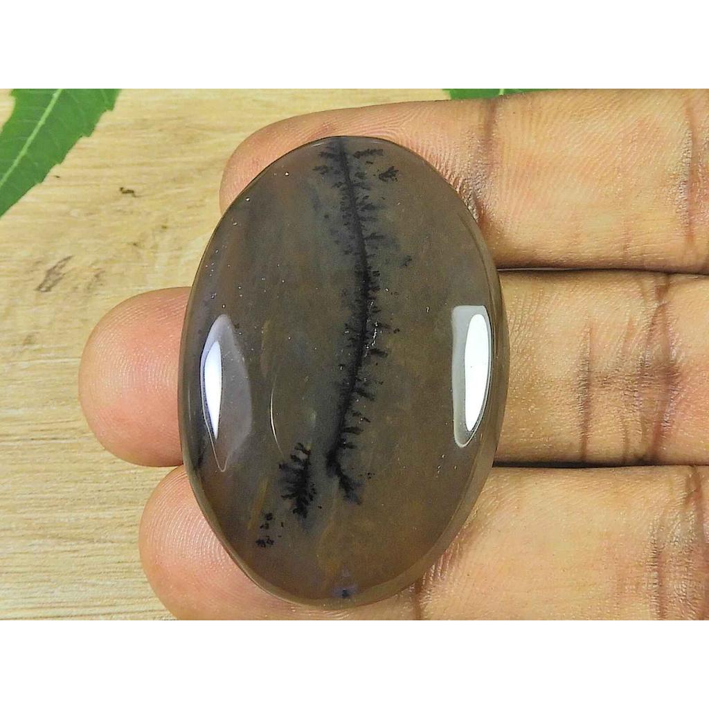 31X44X05MM Natural Honey Dendrite Oval Shape Cabochon Loose Gemstone 67Cts. SK-3471