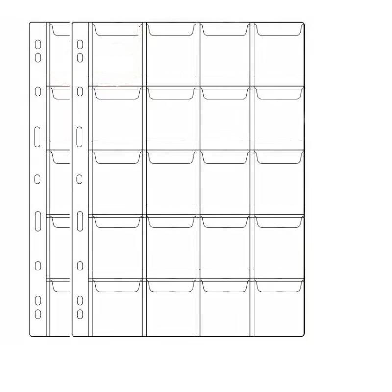 9-Hole 20-Pocket Flip-Up Coin and Banknote Storage Pages