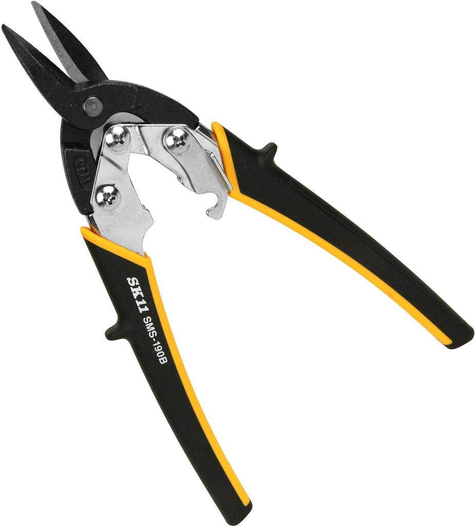 SK11 Mini Metal Serrated Curved Blades Scissors, Double-Strength Type, SMS-190B, &