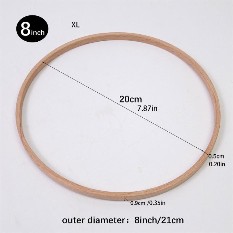 Wood Floral Hoop Wreath 10Pcs Wood Floral Hoop Rings for Wedding Wreath Wall Hanging Decoration Dream Catcher Art Craft