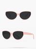 Cat-eye Sunglasses Ladies Face Small High-grade Sun Protection UV Square White Frame Sunglasses
