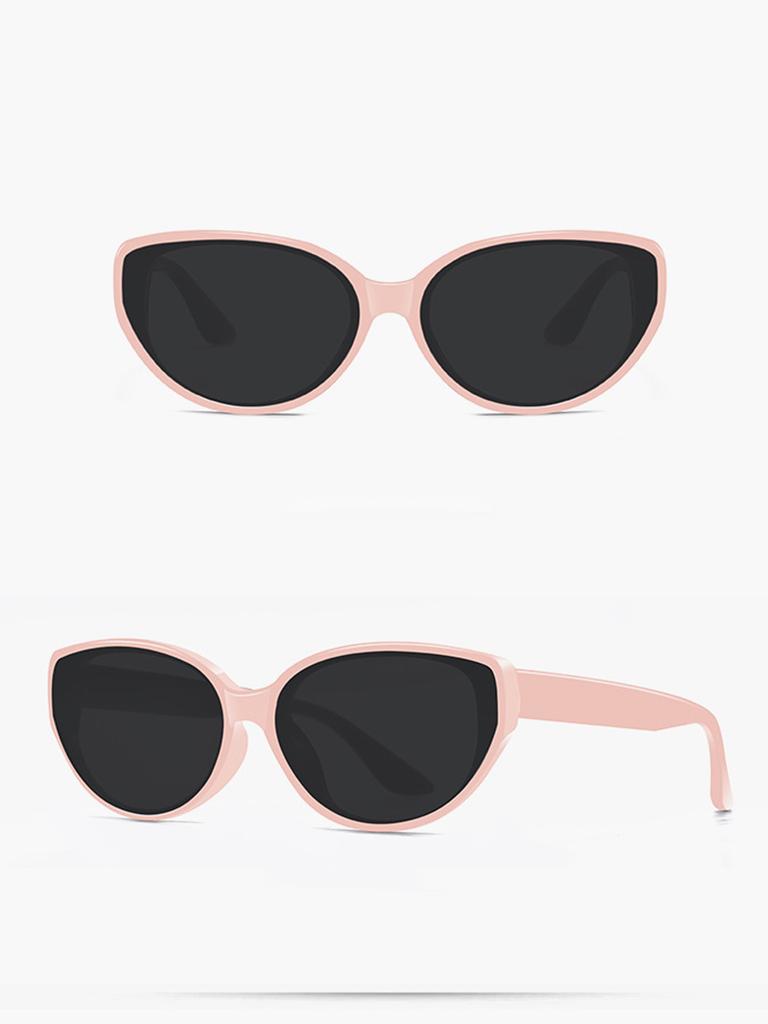 Cat-eye Sunglasses Ladies Face Small High-grade Sun Protection UV Square White Frame Sunglasses