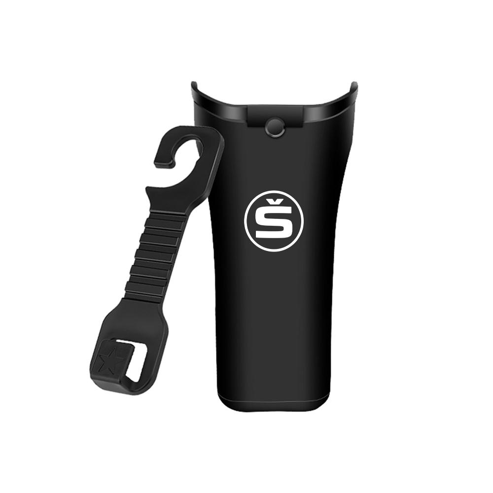 Multifunctional Car Umbrella Storage Bucket Waterproof Umbrella Stand For Skoda S Fabia Octavia Rapid Karoq VII Yeti Kodiaq VRS usbn43