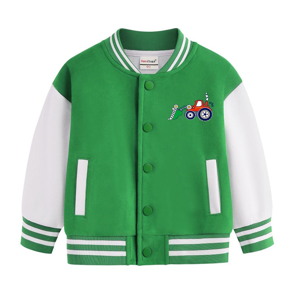 Children's Versatile Baseball Jacket - Spring & Autumn Velvet Cardigan for Boys