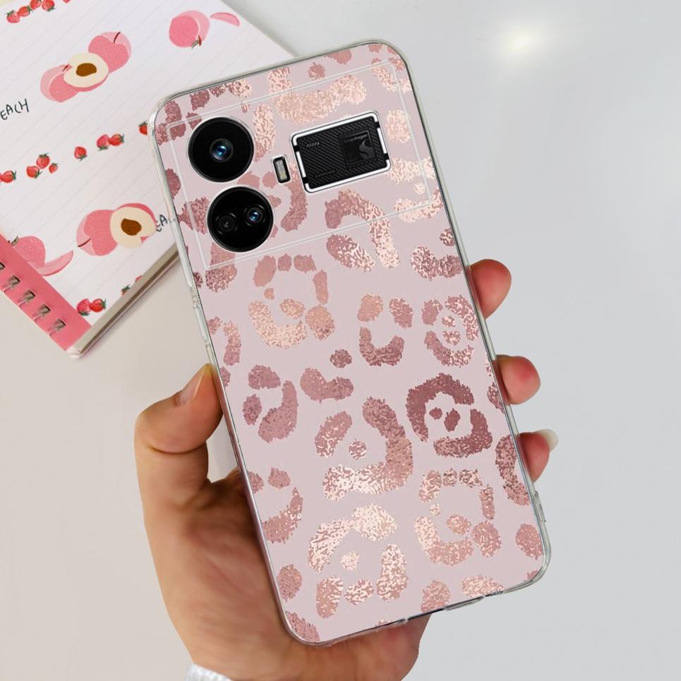 Pro Realme GT5 Pouzdro Průhledné Silikonové Měkký TPU Kryt Pro OPPO Realme GT 5 RealmeGT5 Pouzdra Květinové Mramorové Želé Nárazník Coques