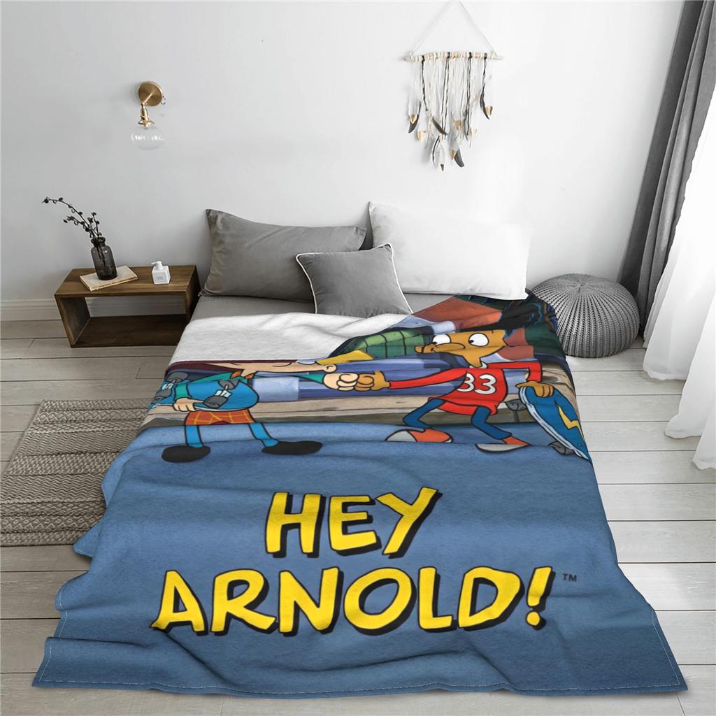 Hey Arnold Adventures Anime Drama Blanket Multi-size Soft Fuzzy Plush Throw Blankets for Sofa Couch and Bed