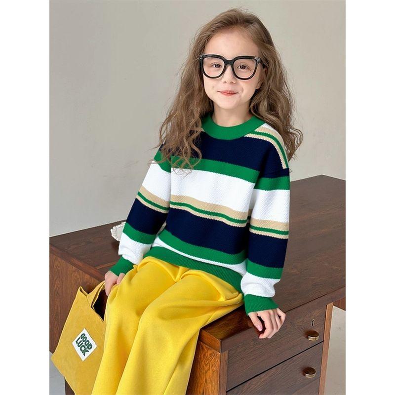 Brand Foreign Trade Korean Male and Female Stripes Clothes Children's Clothing