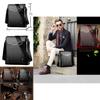 Classic Business Leather Man Bag With Soft Pu Leather And Adjustable Straps