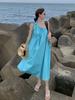 Women's Summer 2026 Irregular One-Shoulder Spaghetti Strap Resort Dress