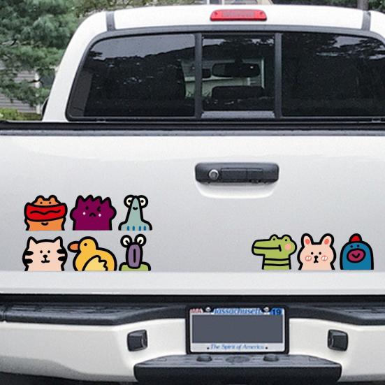1 Foglio Adesivi Animali Carini per Auto Decalcomanie Cartoon Copri Graffi per Auto e Moto Decorazione Divertente in Vinile per Veicolo