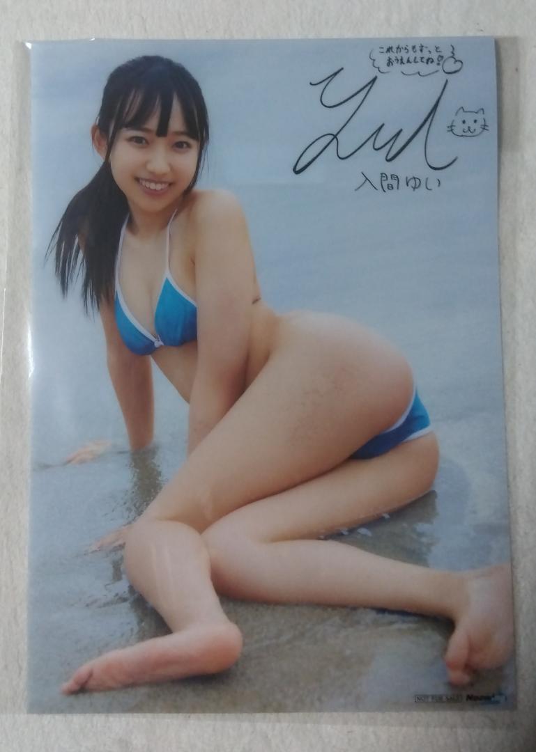 

[USED] Yui Iruma More Than Friends DVD Bonus A4 Clear Poster with Replica Autograph
