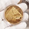 Ancient Egypt Anubis The God of Death Gold/Silver Plated Coin Pyramid Dieb Pattern Commemorative Value Token Coin
