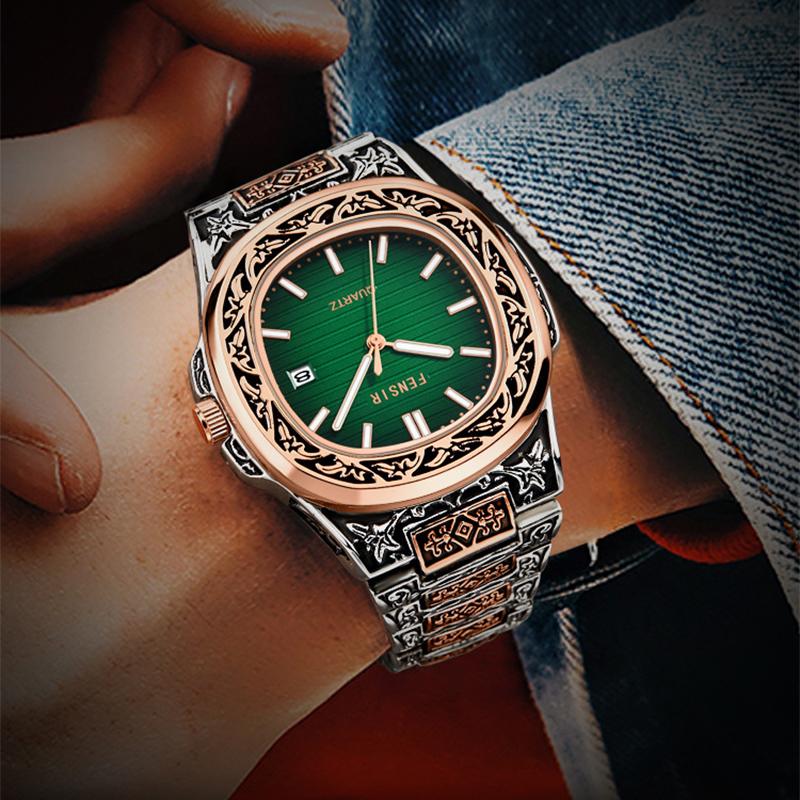 Luxus Herren Armbanduhr Leuchtend Wasserdicht Datum Herrenuhr Edelstahl Herren Quarzuhren Lässige Herrenuhr