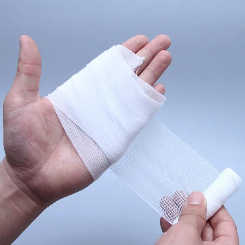 1pc Elastic Bandage First Aid Kit Gauze Roll Wound Dressing Medical Nursing Emergency Care Bandages
