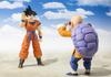 TAMASHII NATIONS Dragon Ball Son Goku Saiyan vyvýšený na Zemi 140mm Malovaná pohyblivá figurka SHFiguarts - - Přibl.. ABS a PVC