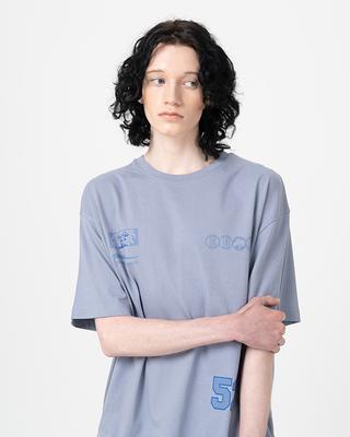 EDENIK Ezs3Ts05Gy Fisherman Trail Map Short Sleeve T-Shirt (Gray)