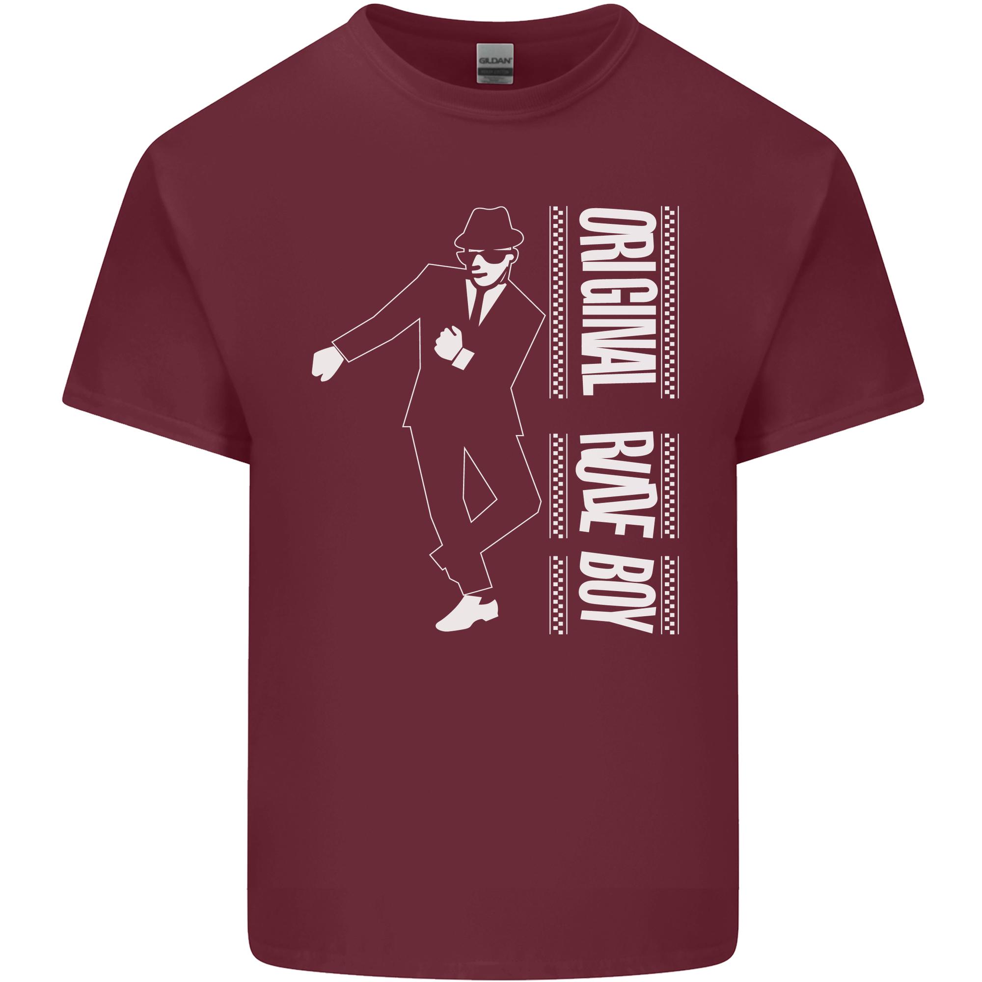 Original Rude Boy 2tone 2 Tone Ska Unisexs Light Cotton Tshirt S