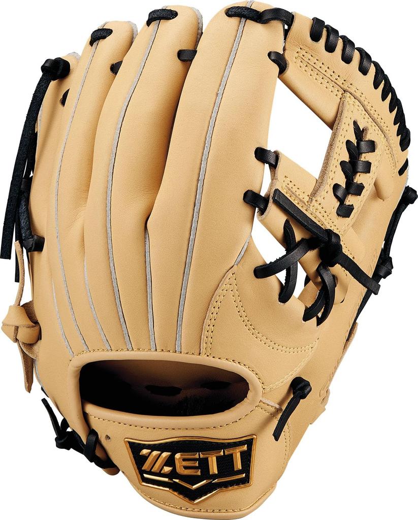 ZETT Youth Baseball Soft Pastel Brown X Black BJGB74530F Glove, Steer, All-Around, Left-Handed Throw, (3219), Size M,