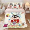 Cute Crayon Shin chan ,Microfibre Bedding Sets, Children's Bed Linen with Zip Room Decor Duvet Cover for Teenagers adult