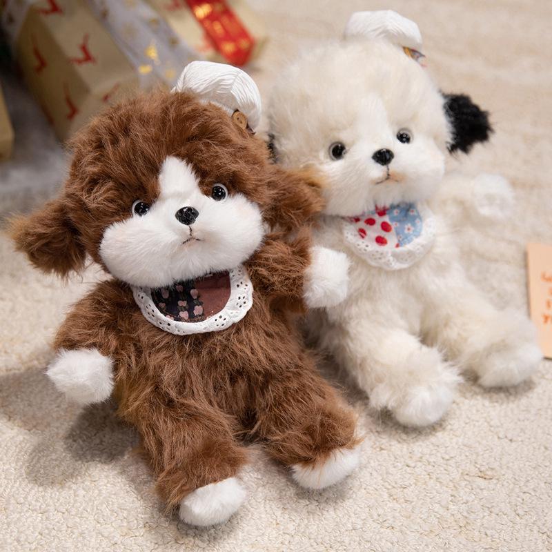 Xiaohongshu Kıvırcık Köpek Peluş Oyuncak - Çocuklar İçin Sevimli Uzun Tüylü Köpek Bebek, Sarılmak ve Uyku İçin Mükemmel.