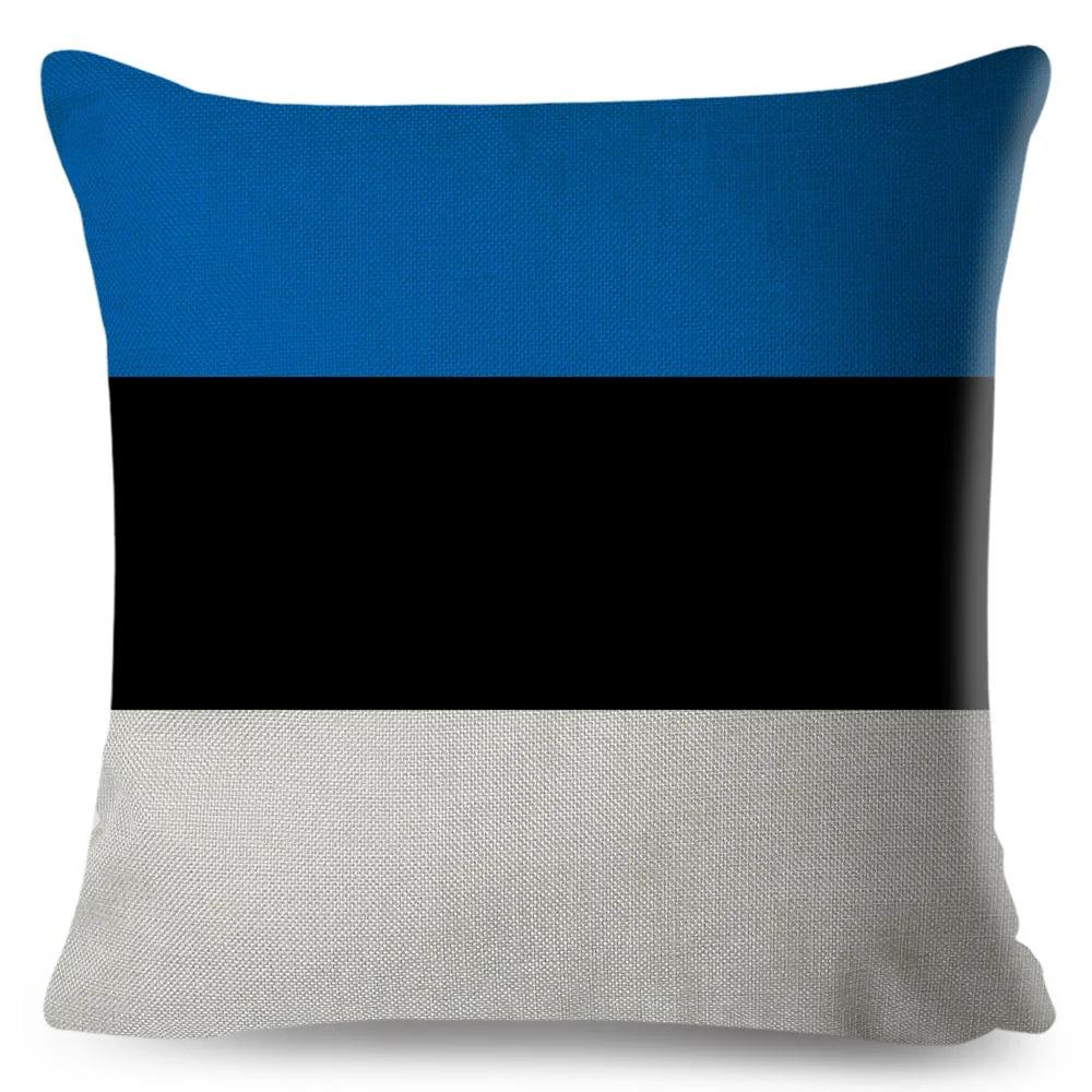 50 Style National Flag Cushion Cover for Sofa Home Children Room Decor Geometric Print Pillowcase Polyester Pillow Case 45x45cm