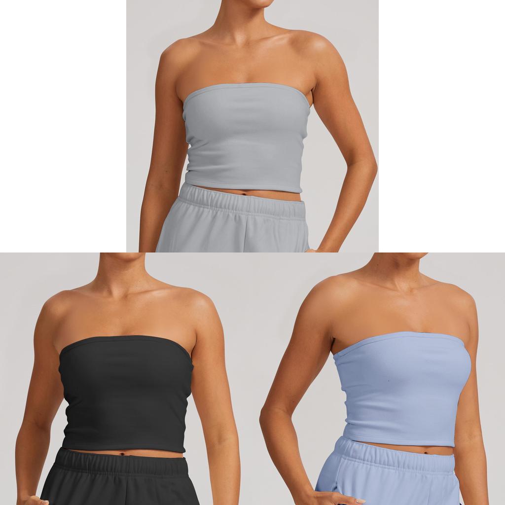 Seamless Polyester Yoga Top With Pushup Cups For Women Fitness And Dance Activities