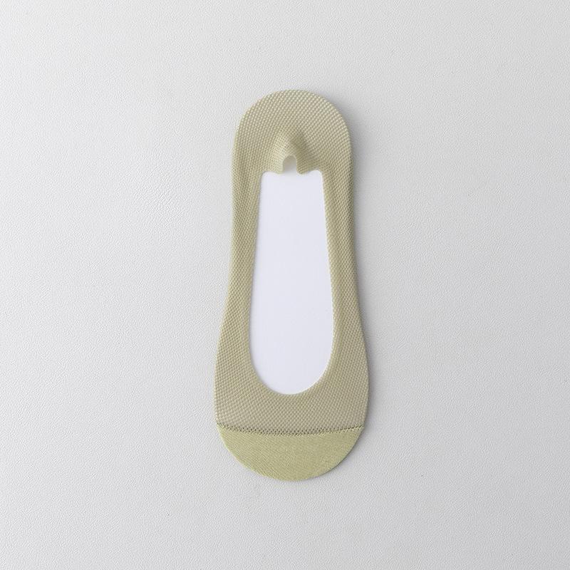 Ice Silk Boat Socks for Women's Summer, Thin Anti-slip and Non-slip-off, Cotton Sole, Summer Shallow Mouth Invisible Socks
